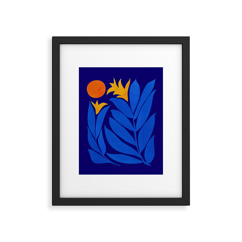 Community Garden At Night / Pop Botanical Framed Art Print Gallery Image 6