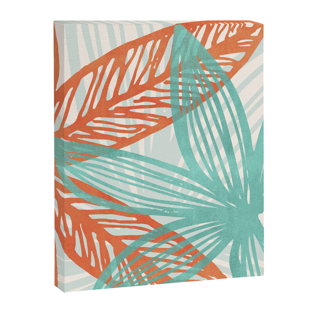 Coral and Aqua Coastal Print Canvas Print Gallery Image 8