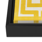 Corn Maze - Yellow Geometric Abstract Framed Canvas Print Gallery Image 3