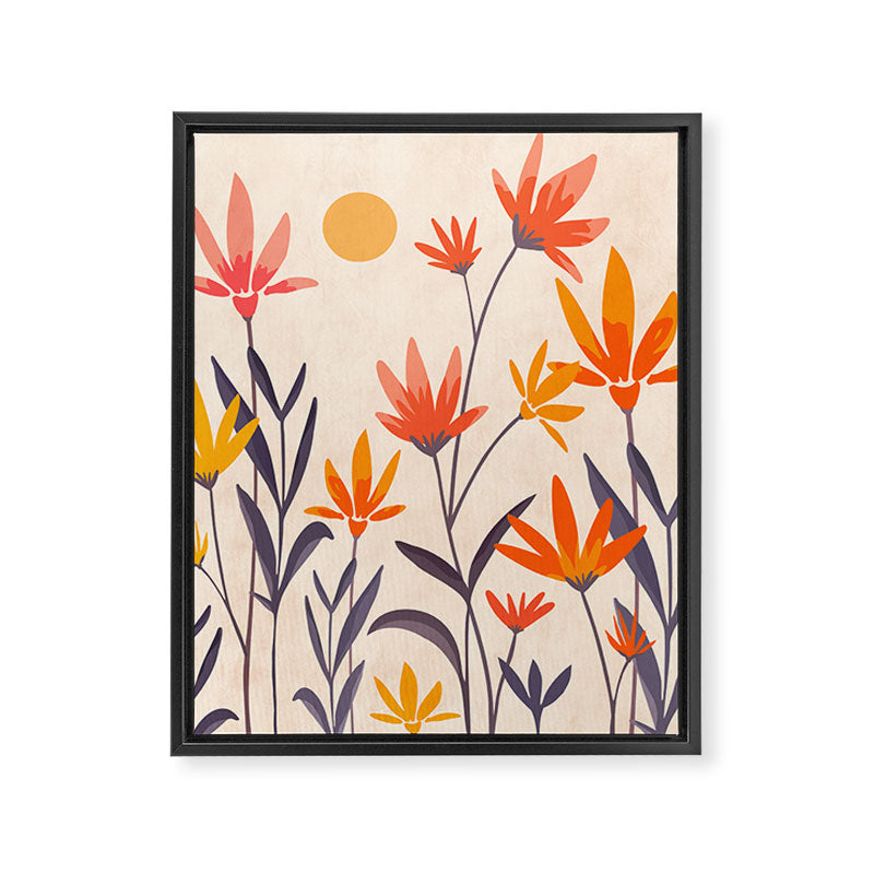 Cosmos and Sunshine Floral Design Framed Canvas Print Gallery Image 6