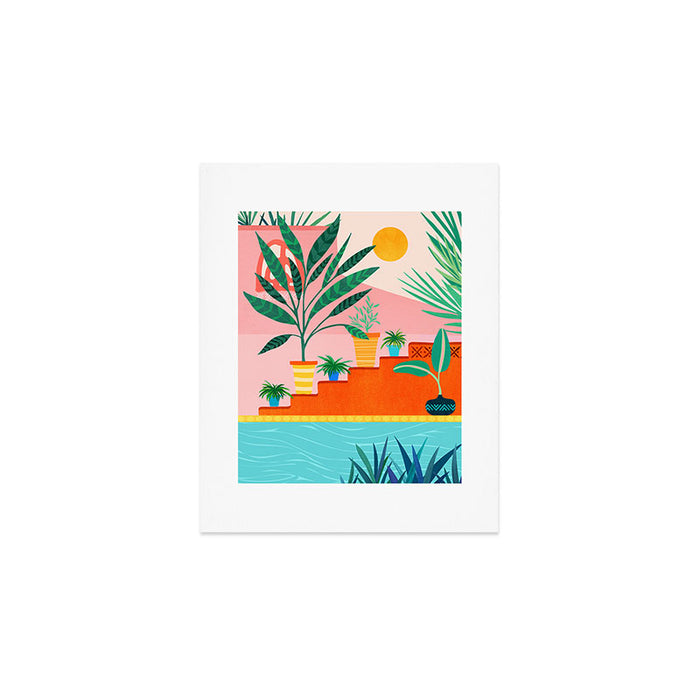 Costa Rica Poolside Landscape Art Print Gallery Image 1