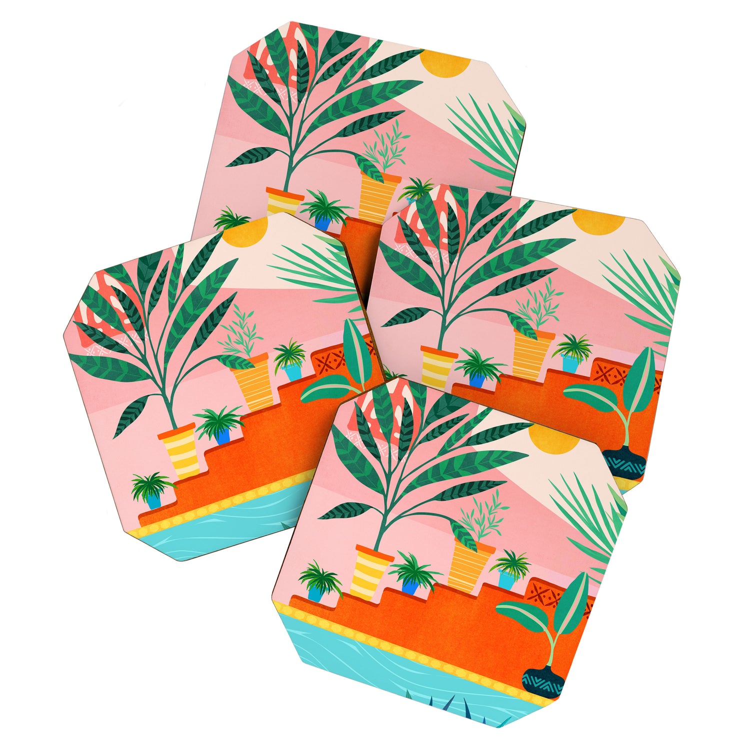 Costa Rica Poolside Landscape Coaster Gallery Image 1