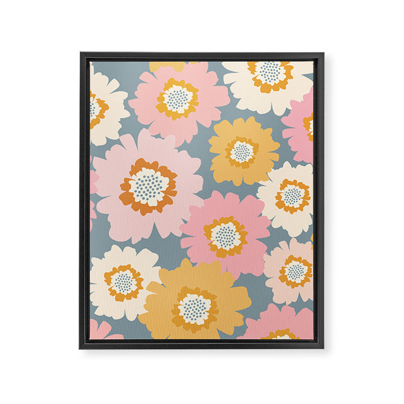 Cozy Summer Floral Framed Canvas Print Gallery Image 8