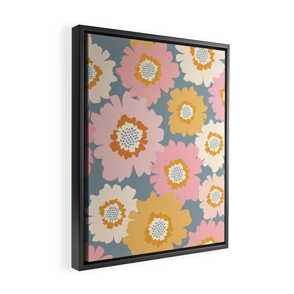 Cozy Summer Floral Framed Canvas Print Gallery Image 2