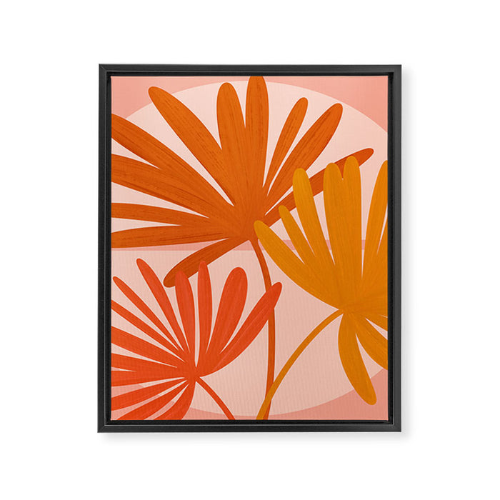 Cozy Sunset Palms Framed Canvas Print Gallery Image 1