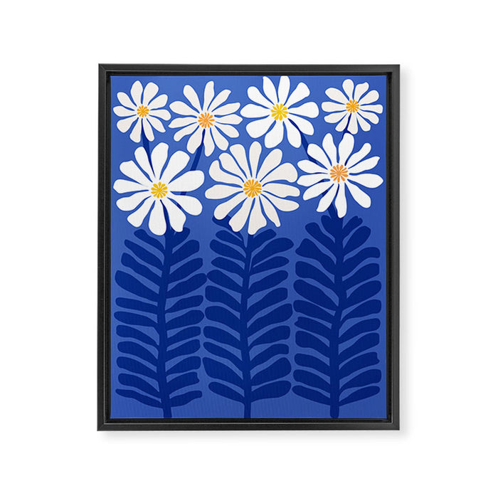 Daisy Dreams - Whimsical Flower Illustration Framed Canvas Print Gallery Image 1