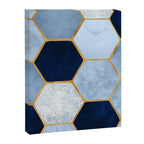 Deco Blue Marble Tile Pattern Canvas Print Gallery Image 8