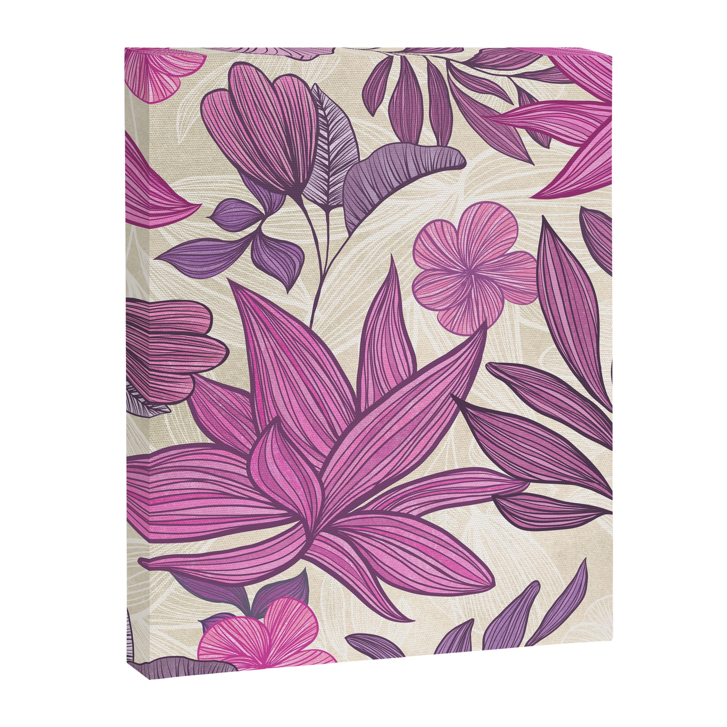 Deep Autumn Forest Floral in Magenta Canvas Print Gallery Image 8