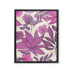 Deep Autumn Forest Floral in Magenta Framed Canvas Print Gallery Image 8