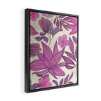 Deep Autumn Forest Floral in Magenta Framed Canvas Print Gallery Image 2