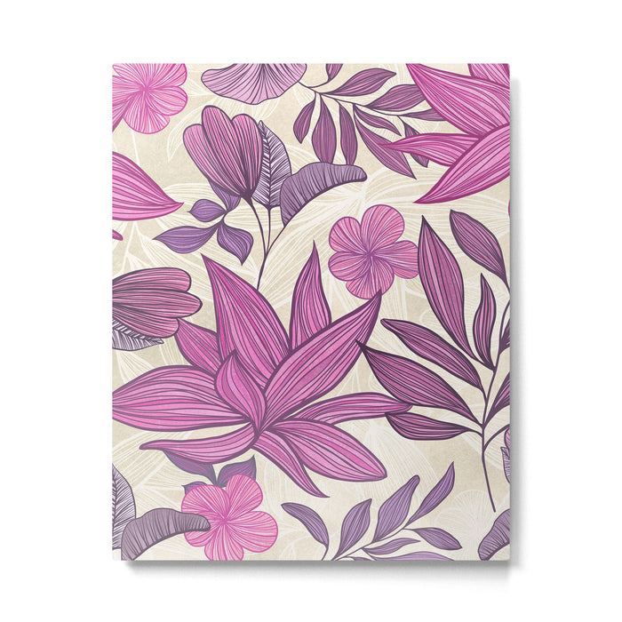 Deep Autumn Forest Floral in Magenta Metal Print Gallery Image 1