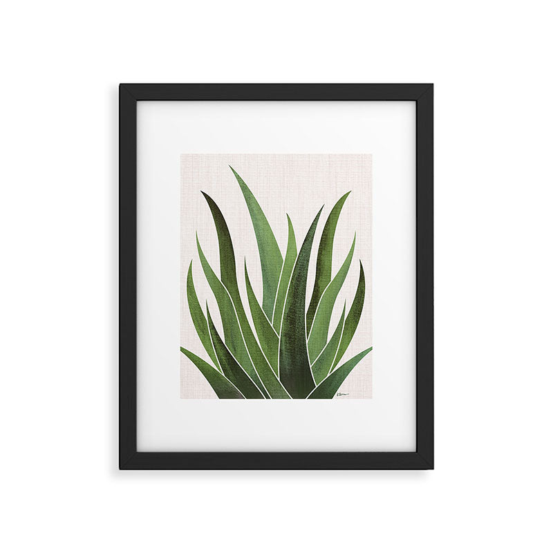 Desert Agave Succulent Illustration Framed Art Print Gallery Image 4