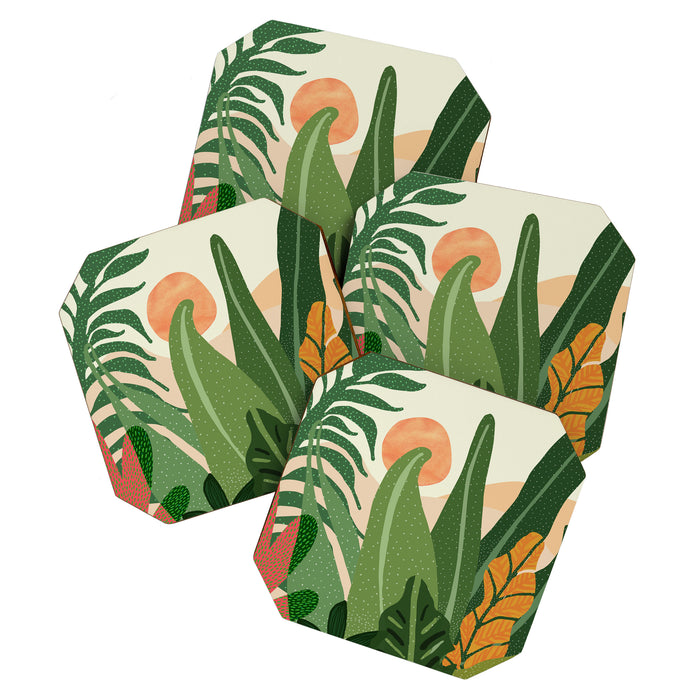 Desert Garden Sunset Landscape Coaster Gallery Image 1
