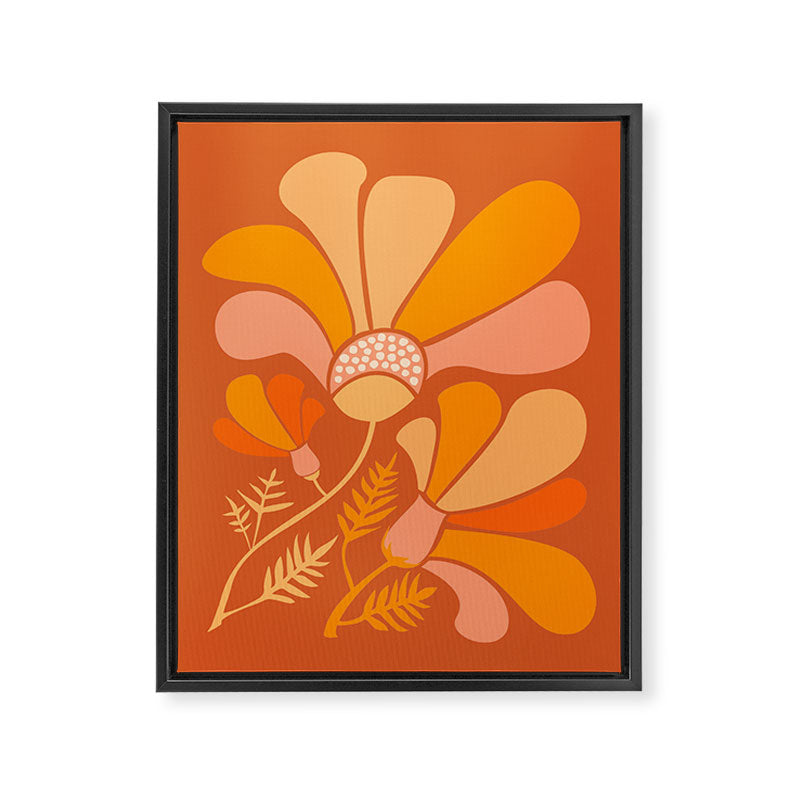 Disco Dance Party Flowers Framed Canvas Print Gallery Image 6