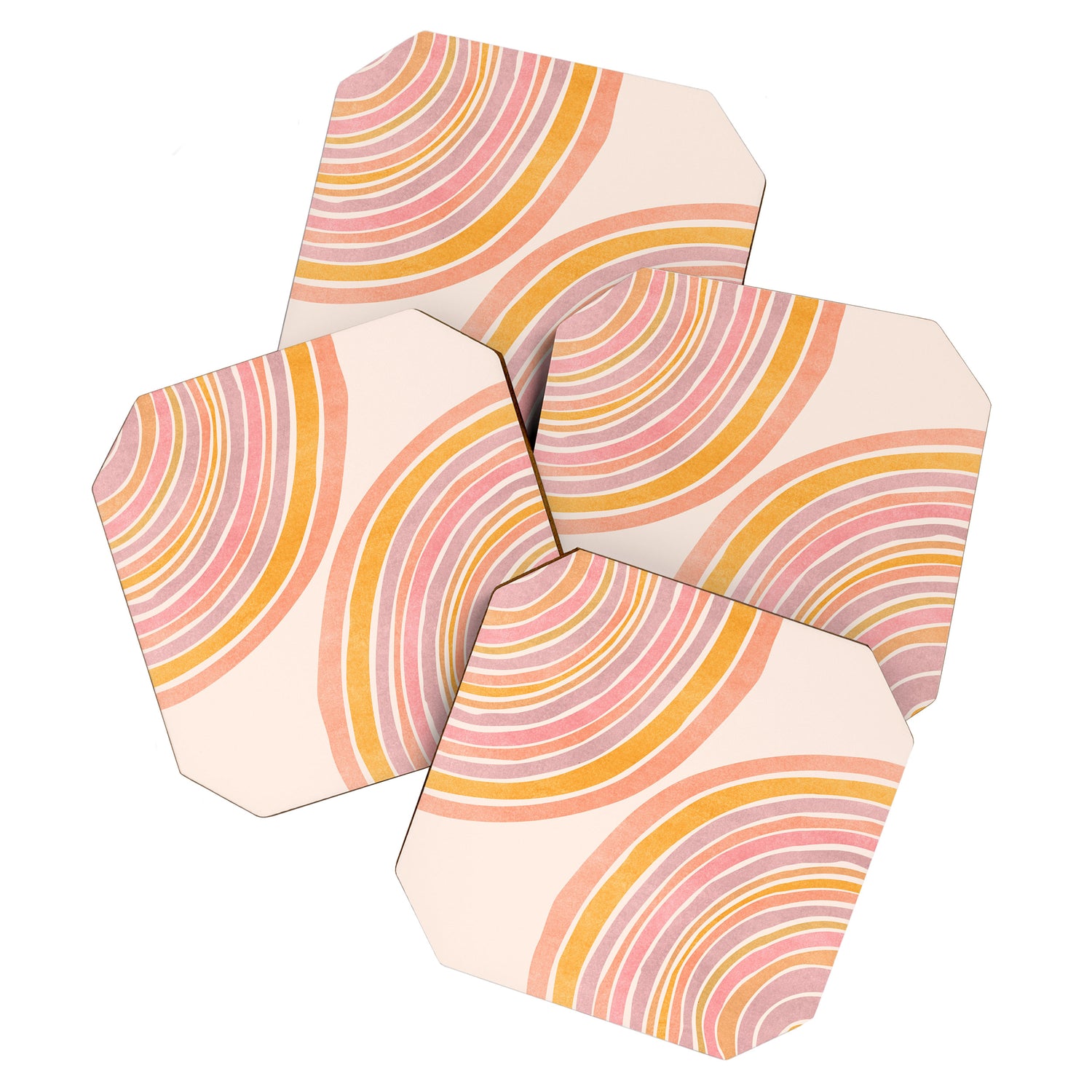 Double Rainbow Drawing Coaster Gallery Image 1