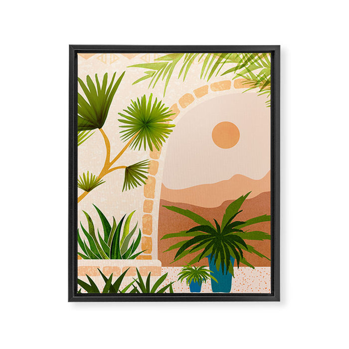 Dreamy Desert View Villa Series Framed Canvas Print Gallery Image 1