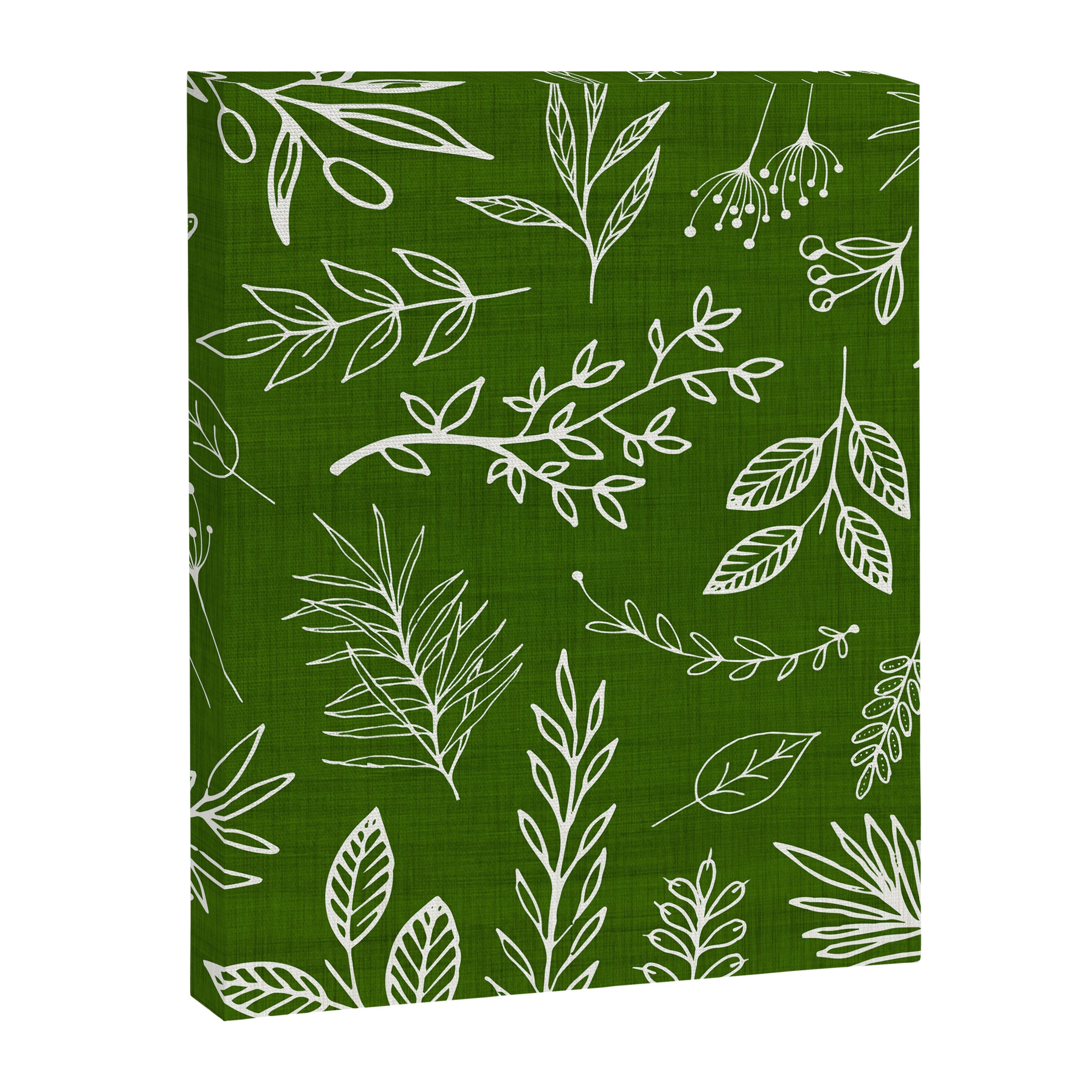 Emerald Forest Botanical Drawing Canvas Print Gallery Image 8