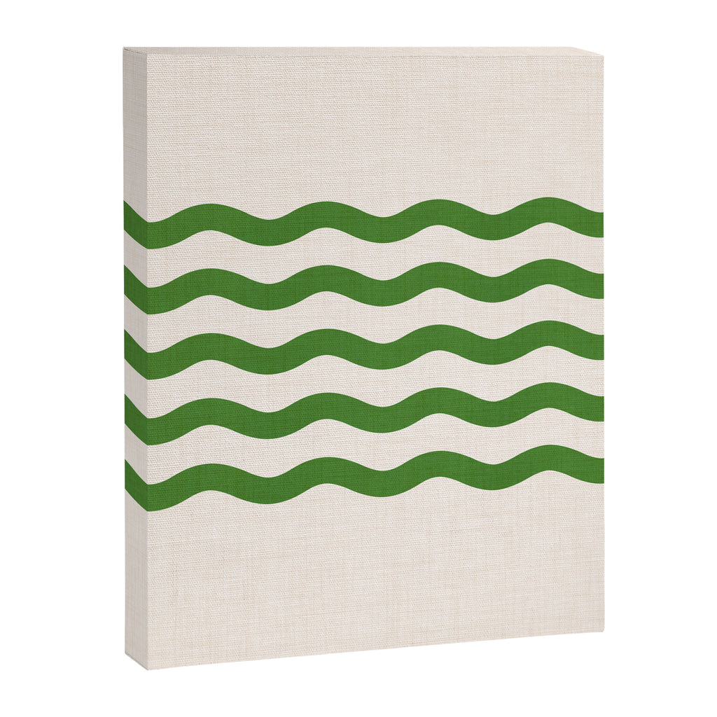 Emerald Waves / Coastal Stripes Series Canvas Print Gallery Image 8