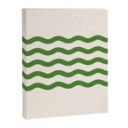 Emerald Waves / Coastal Stripes Series Canvas Print Gallery Image 8