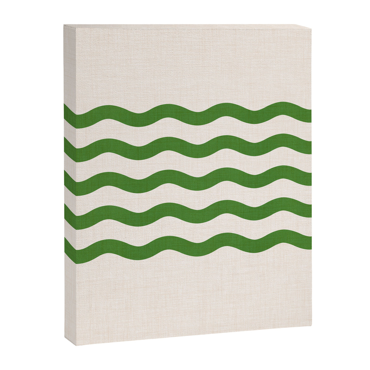 Emerald Waves / Coastal Stripes Series Canvas Print Gallery Image 8