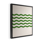 Emerald Waves / Coastal Stripes Series Framed Canvas Print Gallery Image 2