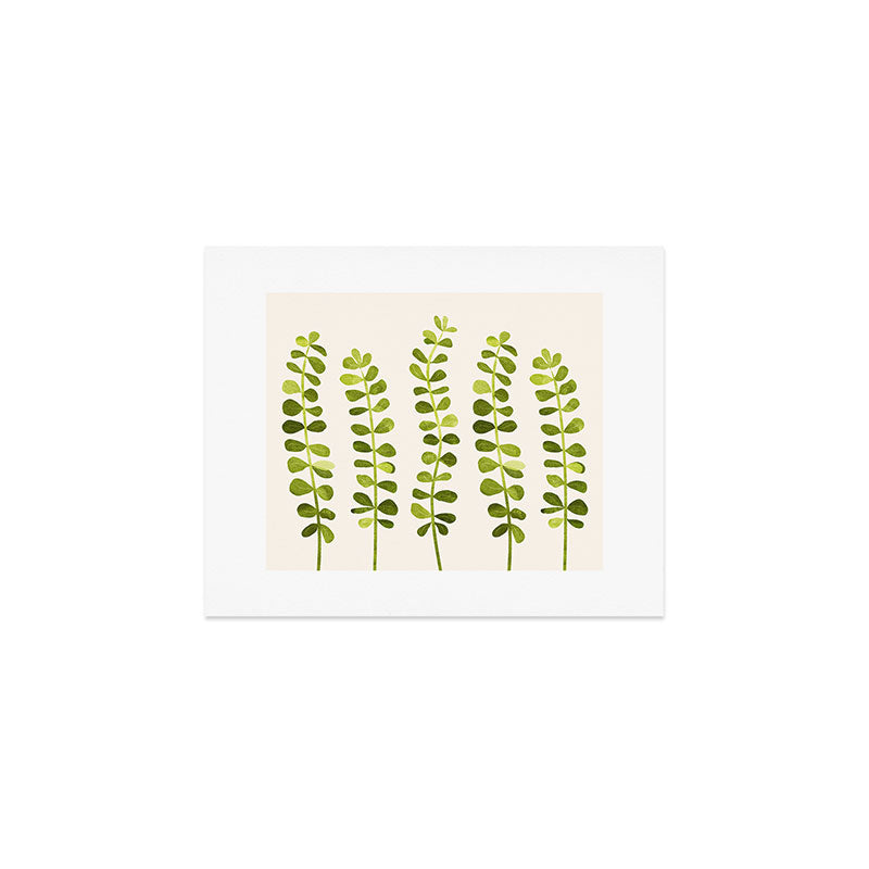 Eucalyptus Sprouts - Cute Plant Illustration Art Print Gallery Image 1
