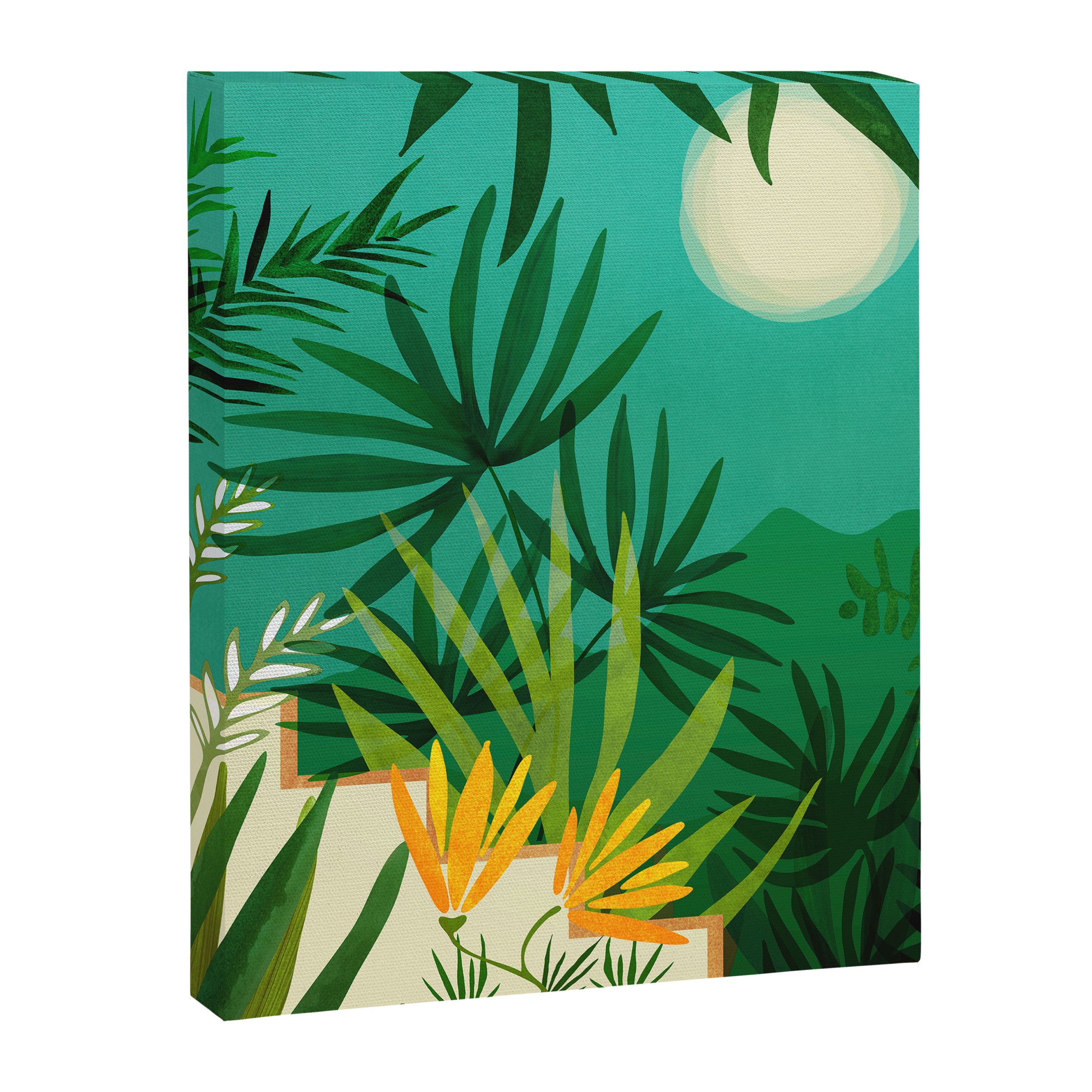 Exotic Garden Nightscape Tropics Canvas Print Gallery Image 6
