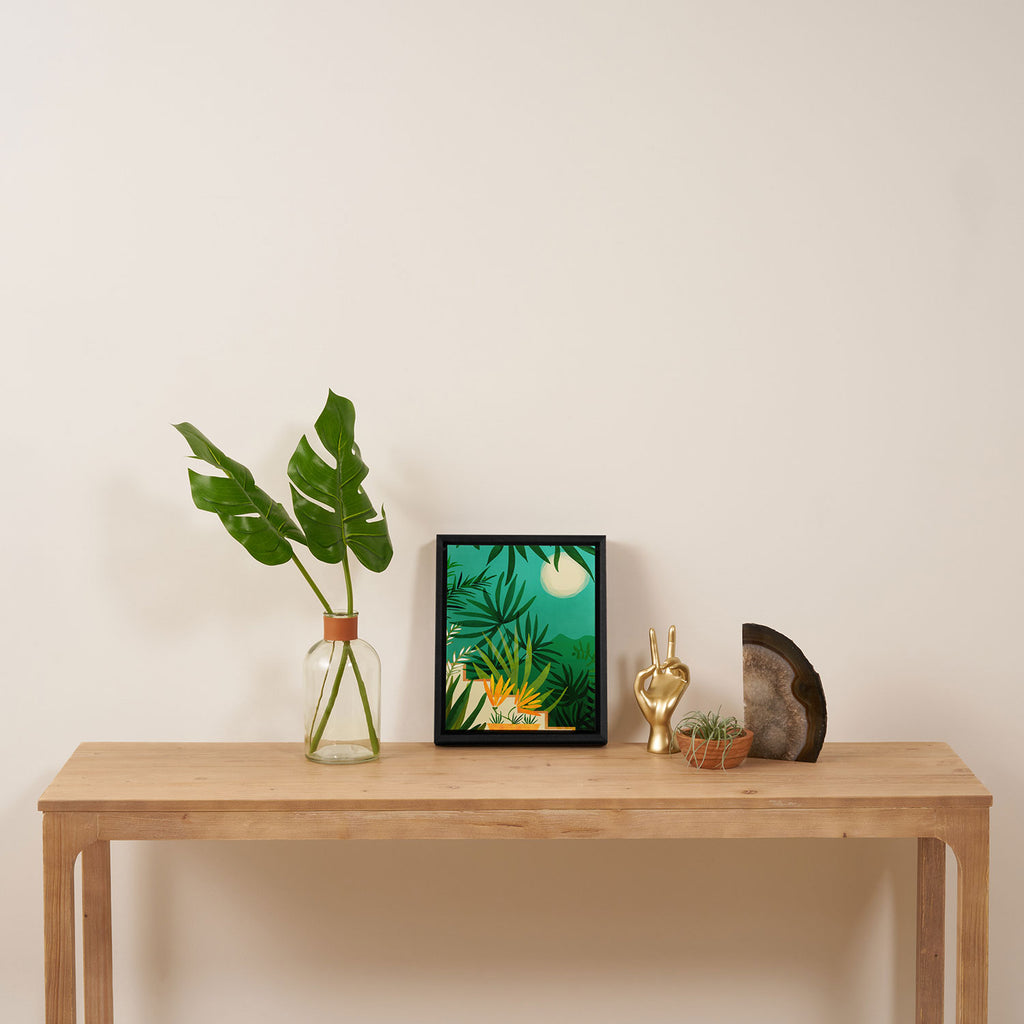 Exotic Garden Nightscape Tropics Framed Canvas Print Gallery Image 4