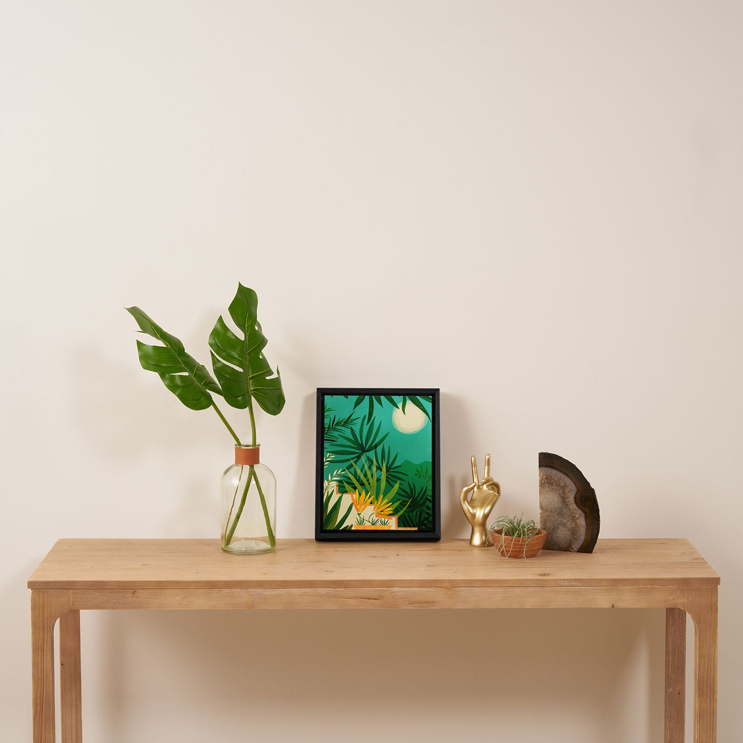 Exotic Garden Nightscape Tropics Framed Canvas Print Gallery Image 4