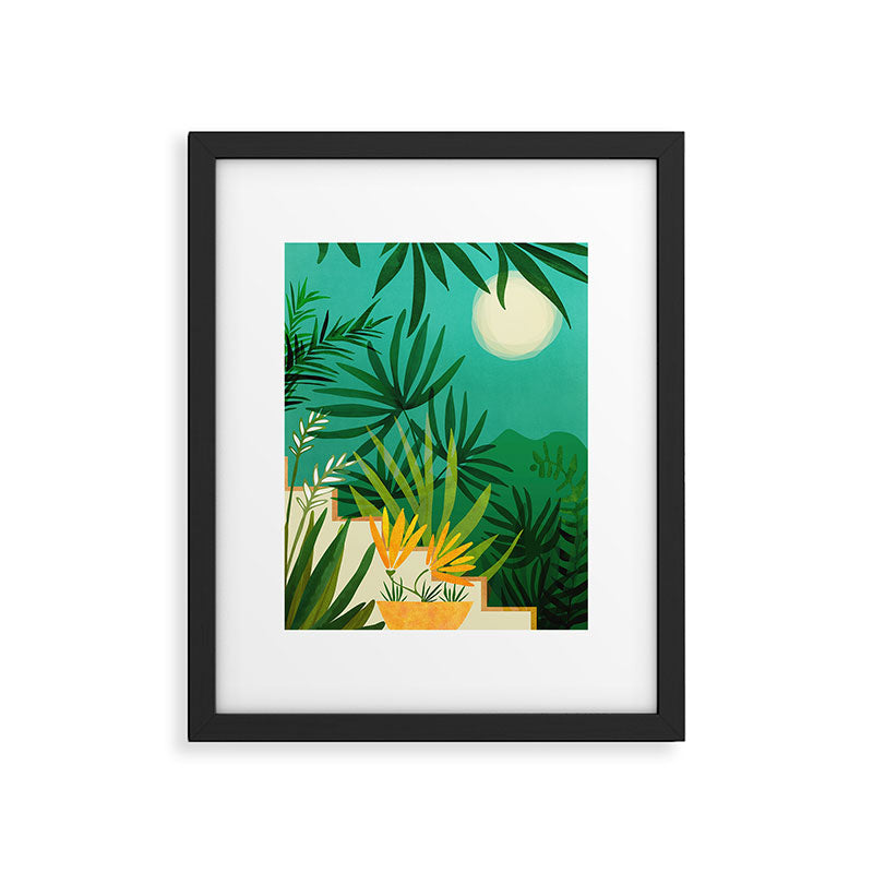 Exotic Garden Nightscape Tropics Framed Art Print Gallery Image 5