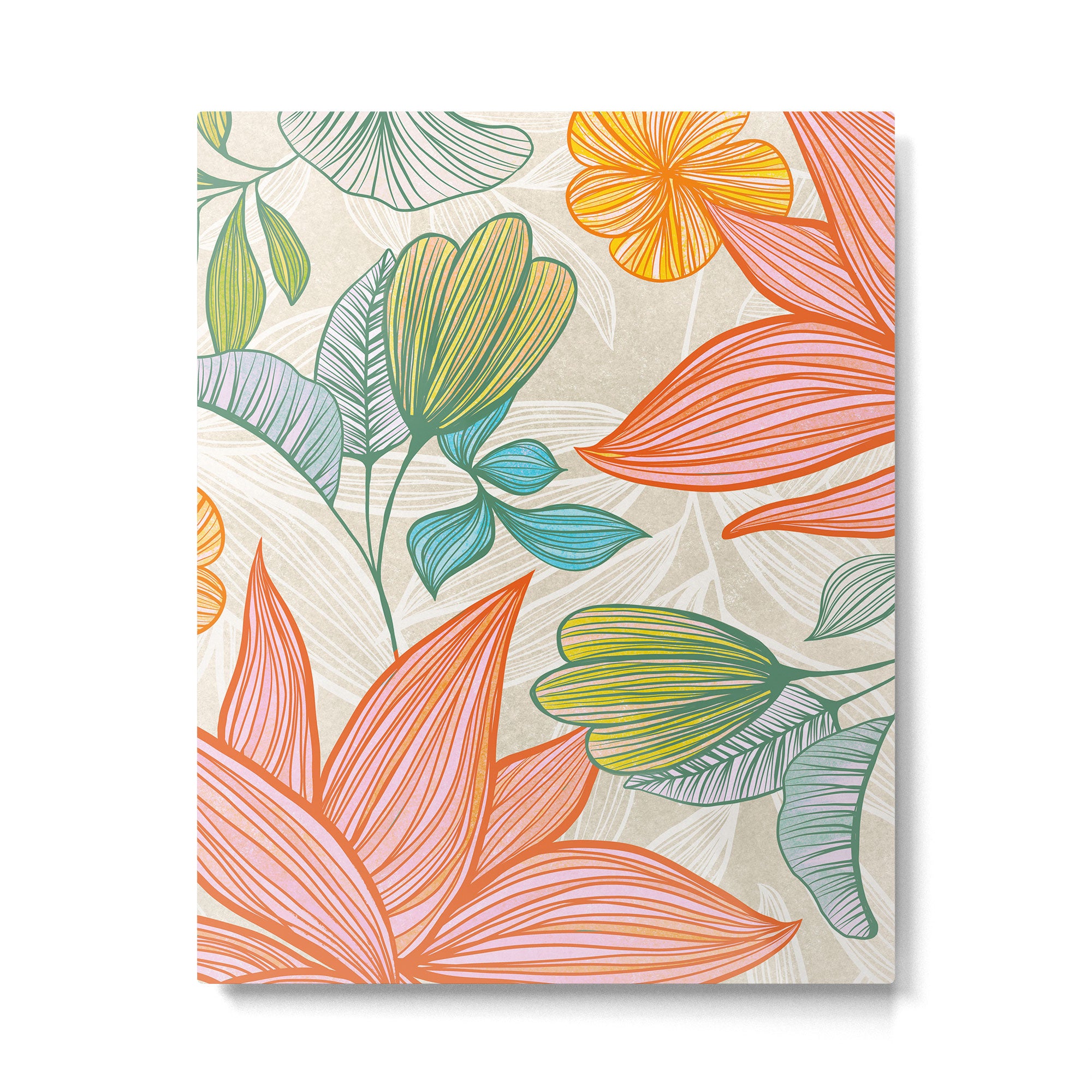 Exotic Tropical Flower Pattern Metal Print Gallery Image 6