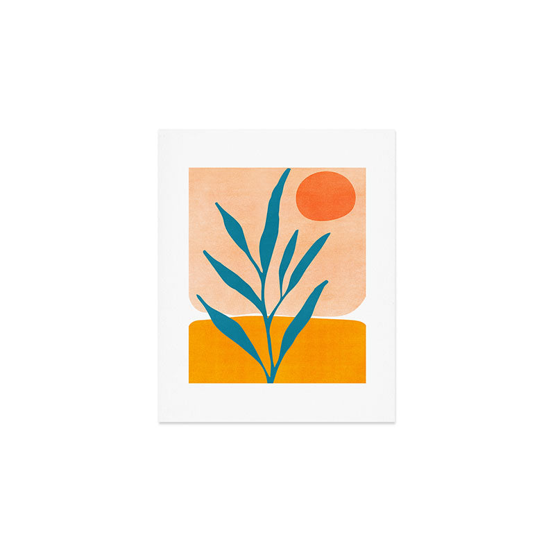 Exploring The Southwest - Orange and Teal Modernist Landscape Art Print Gallery Image 1