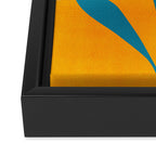Exploring The Southwest - Orange and Teal Modernist Landscape Framed Canvas Print Gallery Image 3
