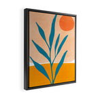 Exploring The Southwest - Orange and Teal Modernist Landscape Framed Canvas Print Gallery Image 2