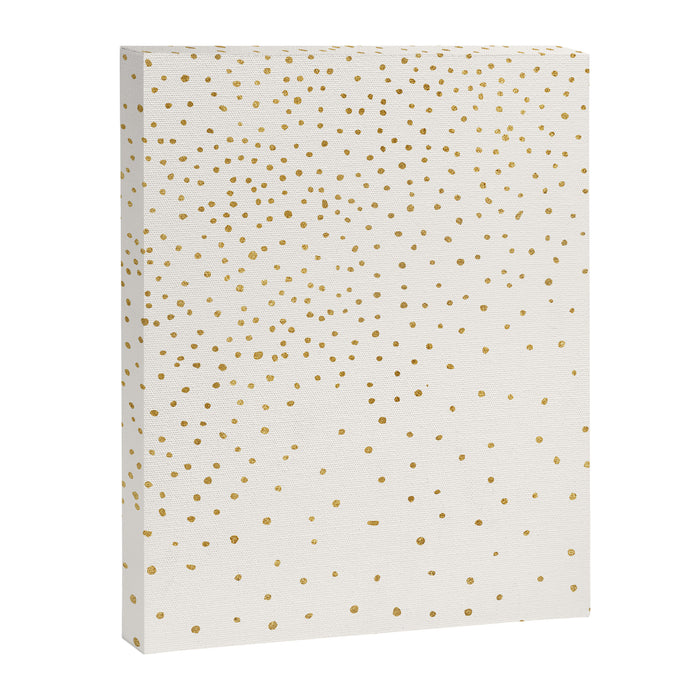 Falling Stars Metallic Gold Dot Pattern Canvas Print Gallery Image 1