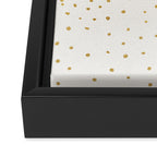 Falling Stars Metallic Gold Dot Pattern Framed Canvas Print Gallery Image 3