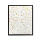 Falling Stars Metallic Gold Dot Pattern Framed Canvas Print Gallery Image 8