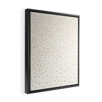 Falling Stars Metallic Gold Dot Pattern Framed Canvas Print Gallery Image 2
