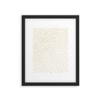 Falling Stars Metallic Gold Dot Pattern Framed Art Print Gallery Image 6