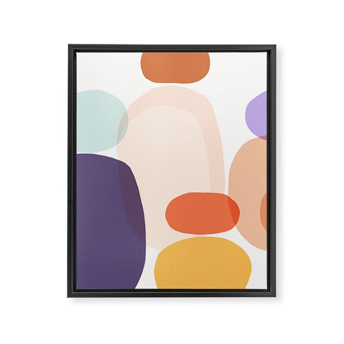 Family Portrait Contemporary Abstract Shapes Framed Canvas Print Gallery Image 1