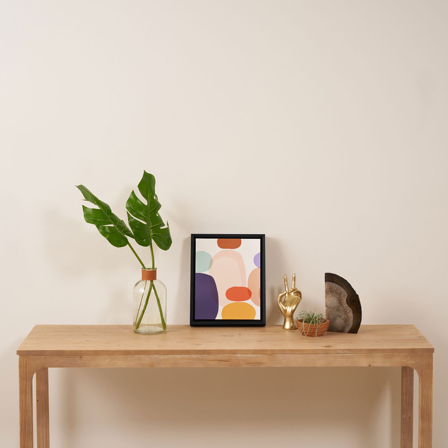 Family Portrait Contemporary Abstract Shapes Framed Canvas Print Gallery Image 4