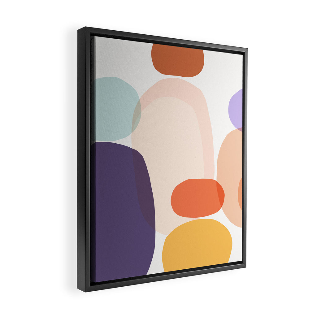Family Portrait Contemporary Abstract Shapes Framed Canvas Print Gallery Image 2