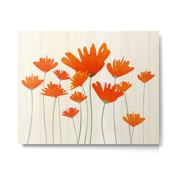 Fiery Red Flowers Metal Print Gallery Image 1