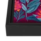 Fiesta Garden Illustration Framed Canvas Print Gallery Image 3