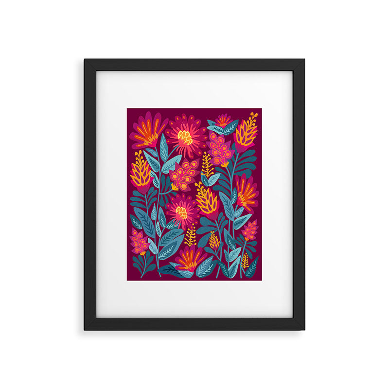 Fiesta Garden Illustration Framed Art Print Gallery Image 5