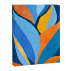 First Light - Orange and Blue Abstract Botanical Canvas Print Gallery Image 6