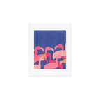 Flamingo Party / Whimsical Bird Illustration Art Print Gallery Image 1