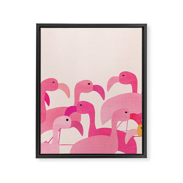 Florida Flamingos Framed Canvas Print Gallery Image 1