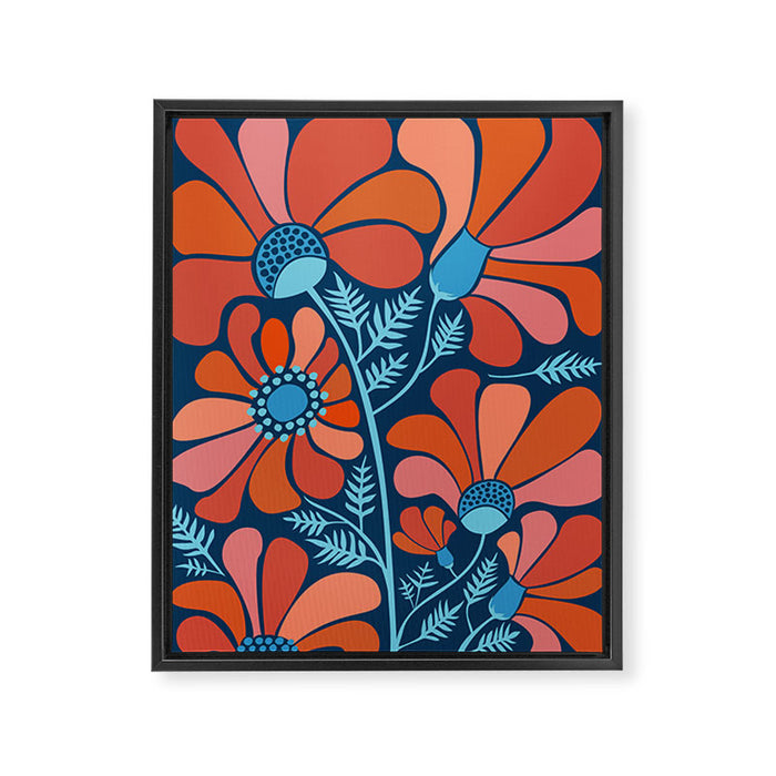 Flower Power IV Framed Canvas Print Gallery Image 1