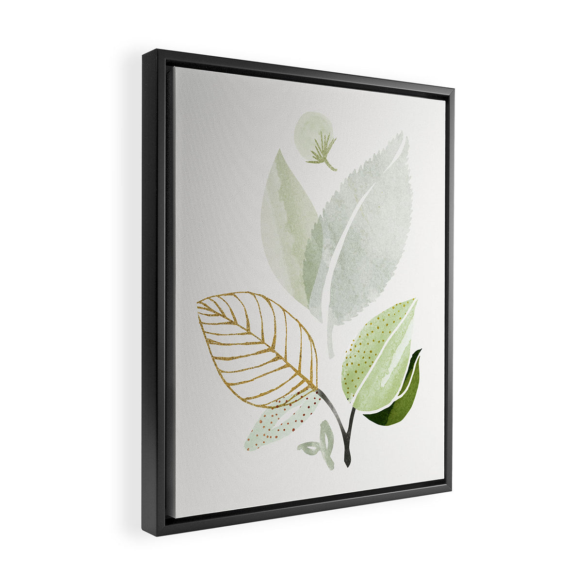 Forest Bouquet II Botanical Shapes Framed Canvas Print Gallery Image 2